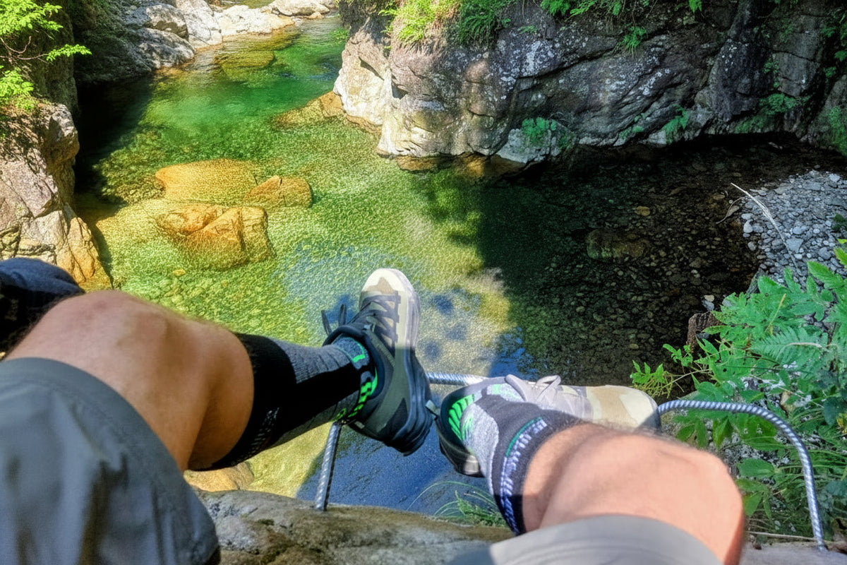 Teck lungo sulla ferrata